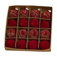 thumbnail image 1 of Nmdmisc Velvet Christmas Balls Set,Shatterproof Flocked Christmas Tree Ball Ornaments,Decorative Hanging Balls Kit for Christmas,Weddings,Engagements,and Anniversaries(16Pcs 2.36",Red), 1 of 7