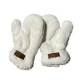 thumbnail image 1 of Nmdmisc Warm Winter Gloves Velvet Gloves New Plush Gloves Women, Faux Rabbit Fur Elastic Warm Gloves for Cold Weather -White, 1 of 6