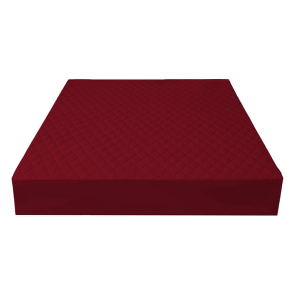 EWSFHUI Waterproof Mattress Protector Cover Twin Size Fitted Sheet Quilted Pad Cover Non-slip Fixed - for Kids, Adult, Elderly (Wine, Twin)