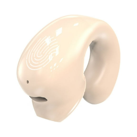 Nmdmisc Wireless Ear-Clip Headphones Bluetooth 5.3, New 5th Generation Noising Cancelling Open Ear Waterproofs Headset,for Gym Workouts Travel Cycling Hiking or Hotel Gaming Use, Beige
