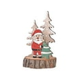 thumbnail image 1 of Nmdmisc Wooden Christmas Table Decor,Tabletop Wooden Christmas Tree Collection Centerpiece Desktop Ornament for Home Decor Winter, Santa Claus, 1 of 6