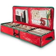 thumbnail image 1 of Nmdmisc Wrapping Paper Organizer Storage for Christmas Gifts Wrapping Paper Underbed Storage Container with Interior Pockets, Fits 24 Rolls (Red), 1 of 6