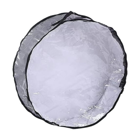 Nmdmisc Wreath Storage Bag 24" - Garland Holiday Container Tear Resistant Material - Easy Storage Featuring Heavy Duty Handles and Single Sided Transparent 24" X 24" X 7.87" (Gray)