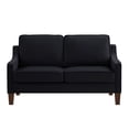 thumbnail image 1 of Nmkwnr Modern 2 Seater Loveseat Sofa for Living Room Office, Upholstered Velvet Small Couch Sofa with Wooden Legs, 1 of 8