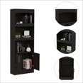 thumbnail image 1 of Nmkwnr 3 Shelves Bookcase Bookshlef Book Storage Rack for Home Living Room Office, Black, 1 of 7