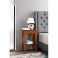 thumbnail image 1 of Nmkwnr 1 Drawer Nightstand for Home, Bedroom, Office, Beside Table with Open Shelf, Brown, 1 of 4