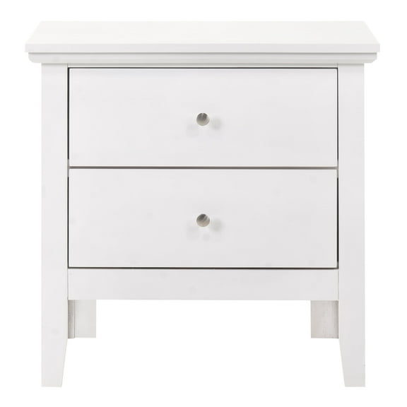 Nmkwnr 2 Drawers Nightstand Beside Table for Home, Office, Bedroom, White