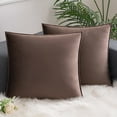 thumbnail image 1 of Nmkwnr 2 Pack Decorative Velvet Throw Pillow Covers Soft Solid Square Cushion Case for Sofa Bedroom Living Room, 24x24 inch, 1 of 7