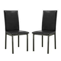 Nmkwnr 2 Pack Faux Leather Upholstered Side Chair Dining Chair for Living Room, Dining Room, Office, Black