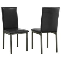 Nmkwnr 2 Pack PU Leather Dining Chair Side Chair for Dining Room, Living Room, Black