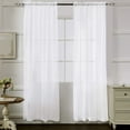 thumbnail image 1 of Nmkwnr 2 Pack Sheer Curtain Rod Pocket Window Curtains Elegant Light Filtering Window Treatment Drapes for Living Room, Bedroom, 104" x 84", 1 of 7