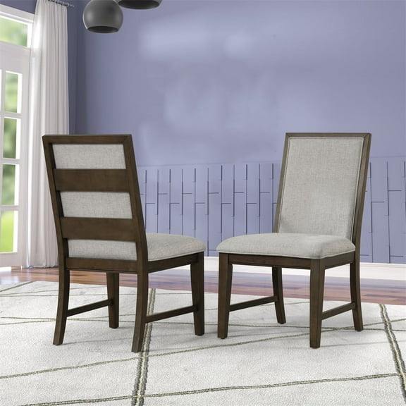 Nmkwnr 2 Pack Solid Wood Frame Side Chair Dining Chair for Living Room, Dining Room, Gray