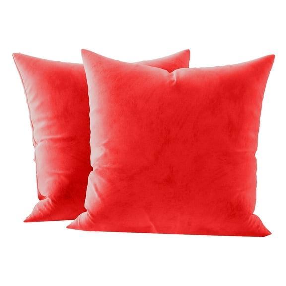 Nmkwnr 2 Pack Super Soft Velvet Square Throw Pillow Cover with Zipper, Luxury Decorative Cushion Cover for Sofa, Couch, Bedroom, 20 x 20inch
