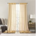 thumbnail image 1 of Nmkwnr 2 Panels Sheer Curtains Light Filtering Drapes Solid Color Window Curtain for Kitchen, Bedroom, Living Room, 100" x 102", 1 of 8