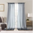 thumbnail image 1 of Nmkwnr 2 Panels Sheer Curtains Light Filtering Drapes Solid Color Window Curtain for Kitchen, Bedroom, Living Room, 100" x 102", 1 of 8