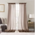 thumbnail image 1 of Nmkwnr 2 Panels Sheer Curtains Light Filtering Drapes Solid Color Window Curtain for Kitchen, Bedroom, Living Room, 42" x 84", 1 of 8