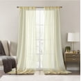 thumbnail image 1 of Nmkwnr 2 Panels Sheer Curtains Light Filtering Drapes Solid Color Window Curtain for Kitchen, Bedroom, Living Room, 52" x 130", 1 of 8