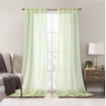 thumbnail image 1 of Nmkwnr 2 Panels Sheer Curtains Light Filtering Drapes Solid Color Window Curtain for Kitchen, Bedroom, Living Room, 84" x 96", 1 of 8