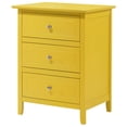 thumbnail image 1 of Nmkwnr 3 Drawer Beside Table with Handle, Nightstand for Living Room, Bedroom, Yellow, 1 of 6