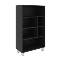 Nmkwnr 40" Tall 4 Shelves Wood Bookcase Bookshelf for Living Room, Bedroom, Office, Black