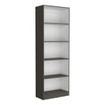 thumbnail image 1 of Nmkwnr 5 Open Shelves Book Dispaly Shelf Bookcase for Home, Office, Gray + White, 1 of 8