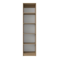 Nmkwnr 5 Tiers Wood Bookcase Bookshelf for Living Room, Office, Light Brown White