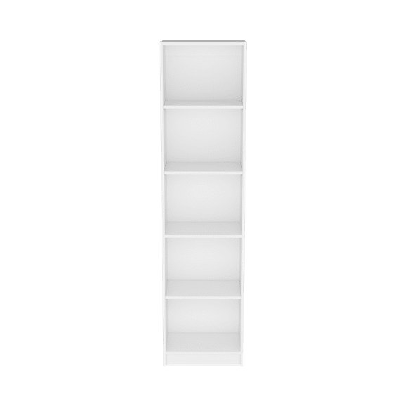 Nmkwnr 5 Tiers Wood Open Bookcase Bookshelf Book Storage Rack for Home, Office, White