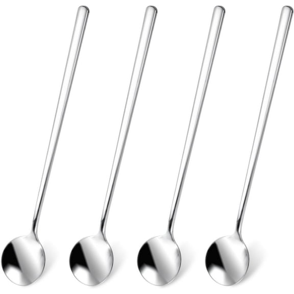Nmkwnr 6.81" Tea Spoon Stainless Steel Spoons for Coffee Cake Sugar Dessert, 4 Pack