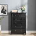 thumbnail image 1 of Nmkwnr 6 Drawers Dresser Closet Organizers Clothes Storage Cabinet for Living Room, Bedroom, Black, 1 of 7