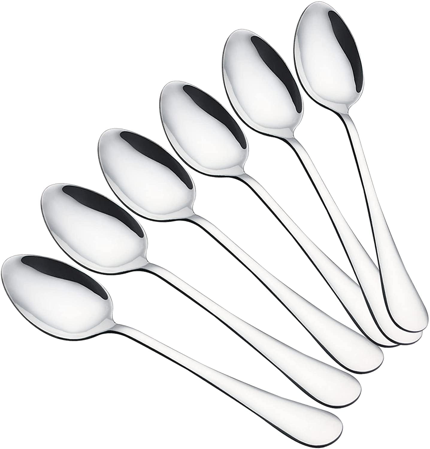 Nmkwnr 6 Pack 5.6 inches Dinner Spoons Teaspoons Stainless Steel Spoon ...