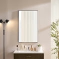 thumbnail image 1 of Nmkwnr 60in x 22in Inch Rectangular Wall Mirror Black Metal Frame Vanity Mirror for Bathroom, Living Room, 1 of 9