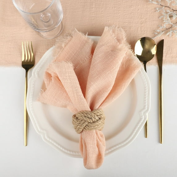 Nmkwnr 8 Pack Handmade Cloth Napkins Cotton Napkins Washable Cloth Napkin for Dinner, Wedding and Parties, 16"x16"