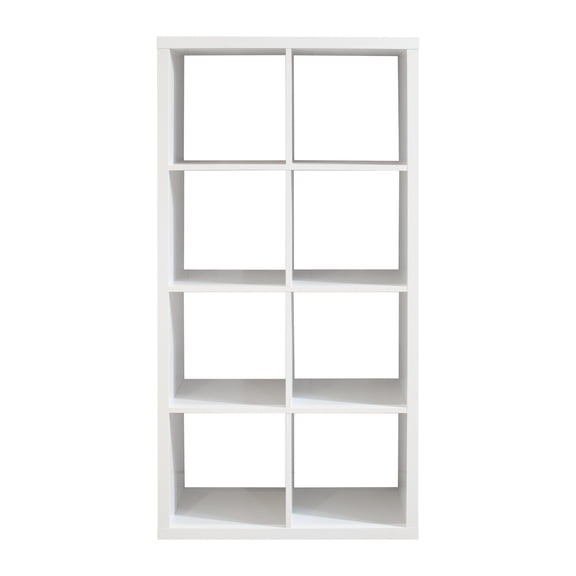 Nmkwnr 8 Shelves Book Storage Rack Bookshelf Organizer for Home, Office, White