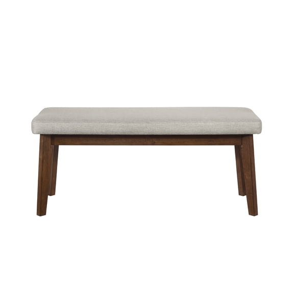 Nmkwnr Bench with Wood Frame, Plush Upholstered Seat Dining Bench for Living Room, Dining Room, Brown