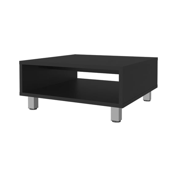Nmkwnr Coffee Table with Open Storage, Black