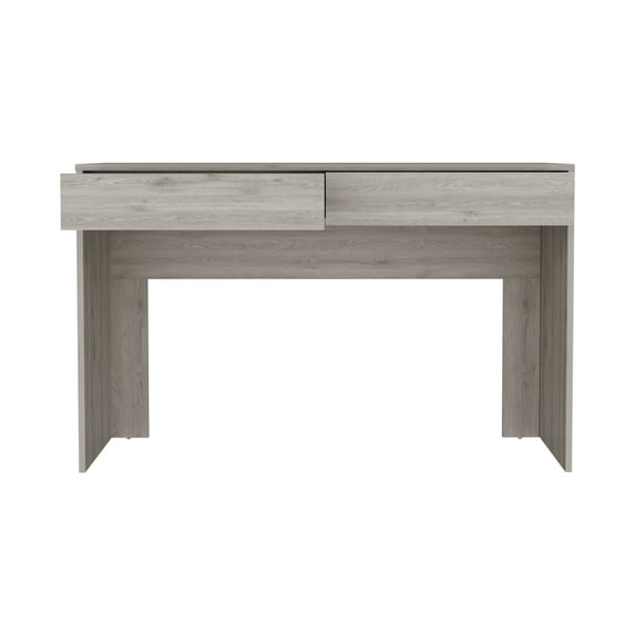 Nmkwnr Computer Desk with 2 Drawers, Perfect for Home Office, Light Gray