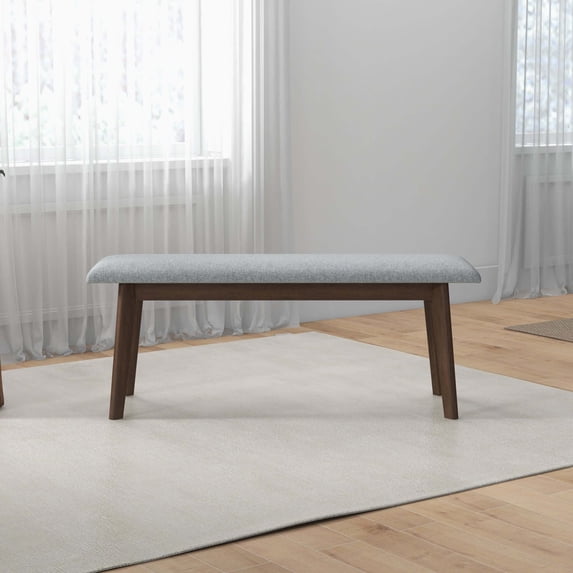 Nmkwnr Fabric Upholstered Wood Frame Dining Bench for Living Room, Dining Room