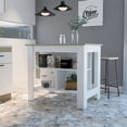 thumbnail image 1 of Nmkwnr Kitchen Island Table with 3 Open Shelves, White, 1 of 5