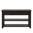 thumbnail image 1 of Nmkwnr Modern Sofa Side Table with 3 Drawers and 2 Shelves, 48" Wood Console Table for Living Room, Dining Room, Black, 1 of 9