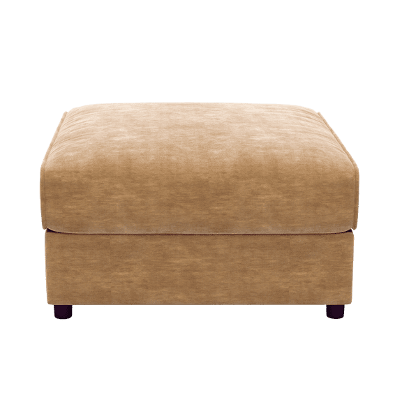 Nmkwnr Modern Upholstered Chenille Storage Ottoman for Living Room, Bedroom, Office, Camel