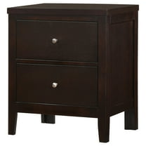Nmkwnr Nightstand with 2 Drawer, Beside Table for Living Room, Bedroom, Dark Brown