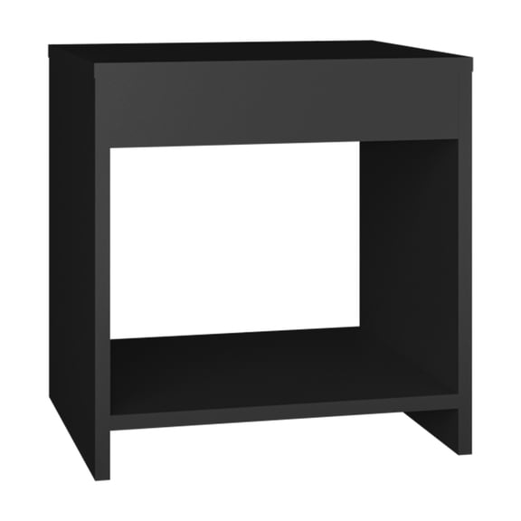 Nmkwnr Nightstand with Open Shelf, Beside Table for Living Room, Bedroom, Black