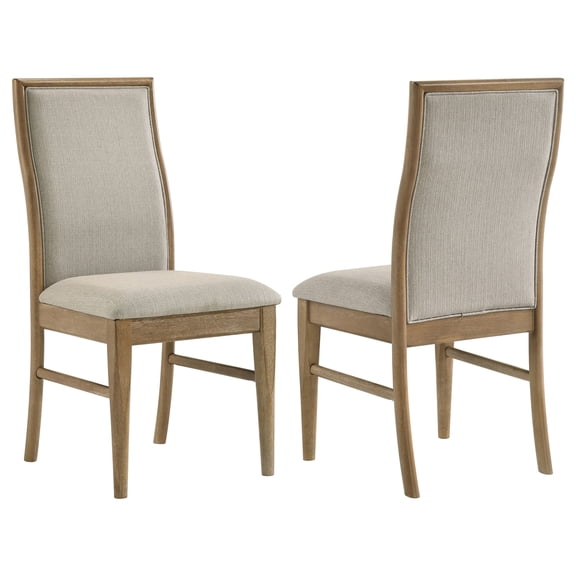Nmkwnr Pack of 2 Upholstered Dining Chair wih Wood Frame, Modern Side Chair for Living Room, Dining Room, Light Brown