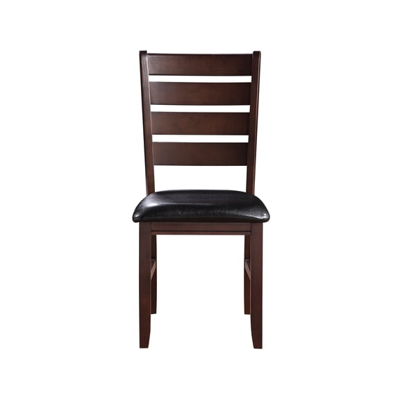 Nmkwnr Pakc of 2 Wood Frame Dining Chair Side Chair for Living Room, Dining Room, Black+Dark Brown
