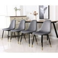 thumbnail image 1 of Nmkwnr Polyester Dining Chair with Metal Legs, Perfect for Home, Living Room, Dining Room, Set of 4, Gray, 1 of 1
