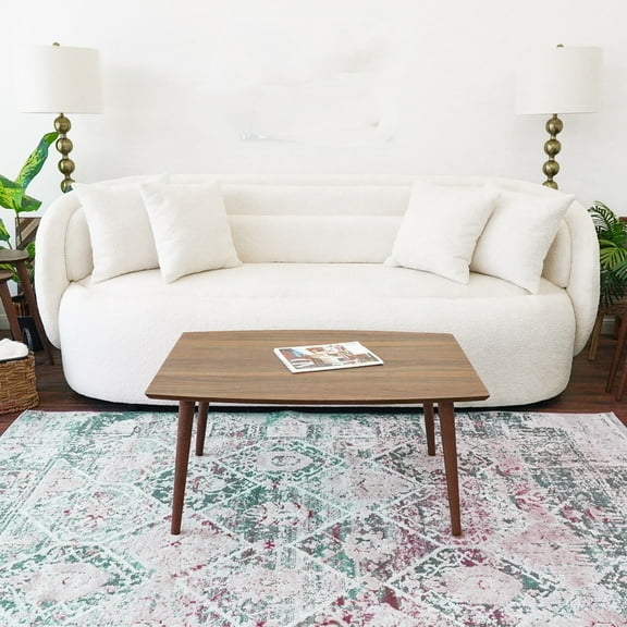 Nmkwnr Rectangle Wood Center Table Coffee Table for Living Room, Kitchen, Dining Room