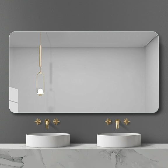 Nmkwnr Rectangular Vanity Mirror Wall Mounted Mirror for Bathroom, Living Room