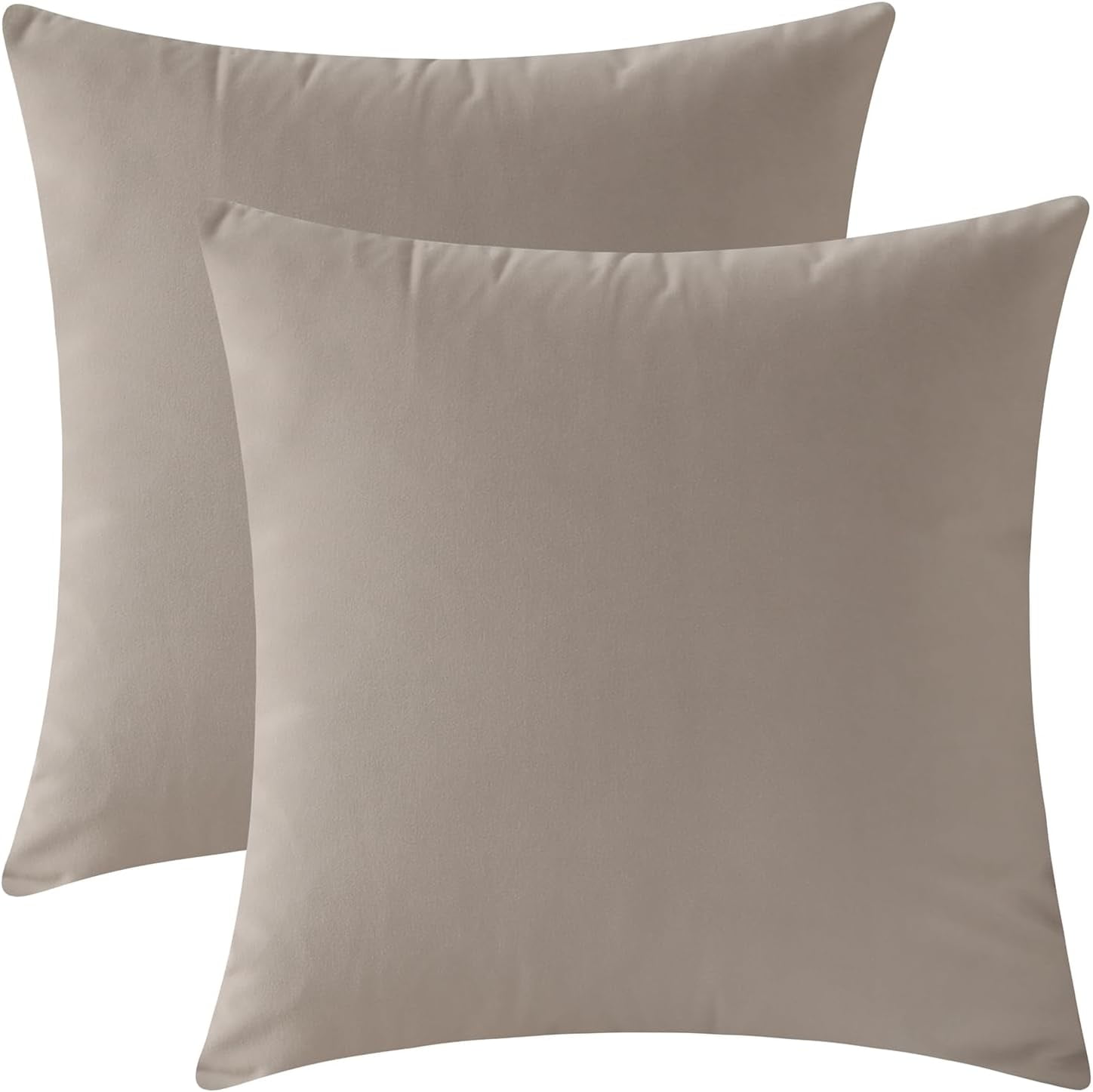 Nmkwnr Set of 2 Decorative Throw Pillow Covers with Zipper, Velvet Pillow Case Square Cushion Covers for Couch Sofa Bed Home Living Room Decor, 20x20 inch