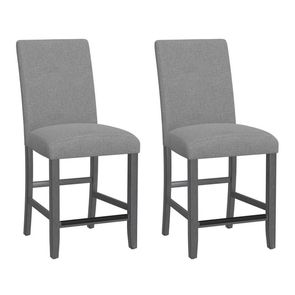 Nmkwnr Set of 2 Upholstered Seat Wood Frame Dining Chair for Living Room, Dining Room, Gray