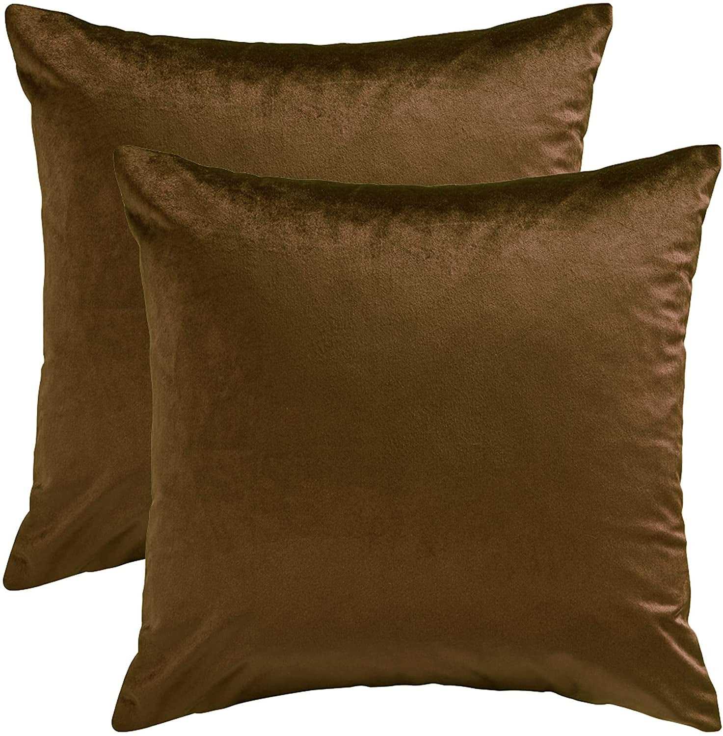 Nmkwnr Set of 2 Velvet Decorative Throw Pillow Covers Soft Square Pillow Case for Living Room Couch Bed Sofa, 24x24 Inch